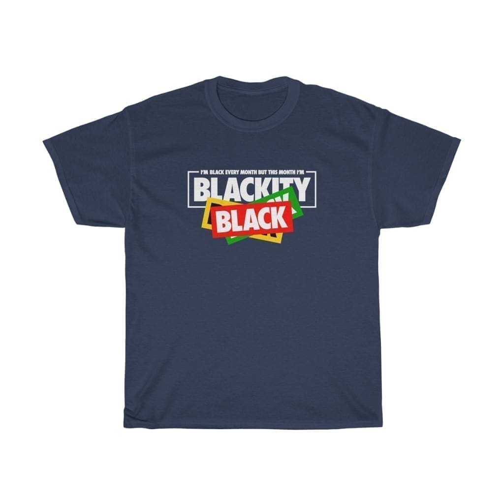 Blackity Black Black Black Unisex Heavy Cotton Tee - Image 4