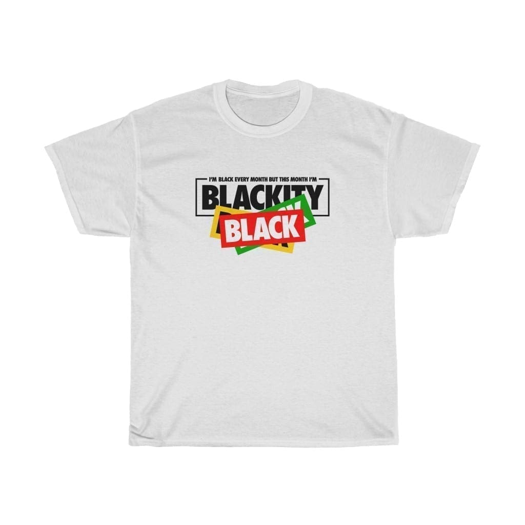 Blackity Black Black Black Unisex Heavy Cotton Tee - Image 2