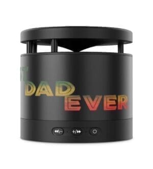 Best Dad Ever Metal Bluetooth Speaker and Wireless Charging Pad